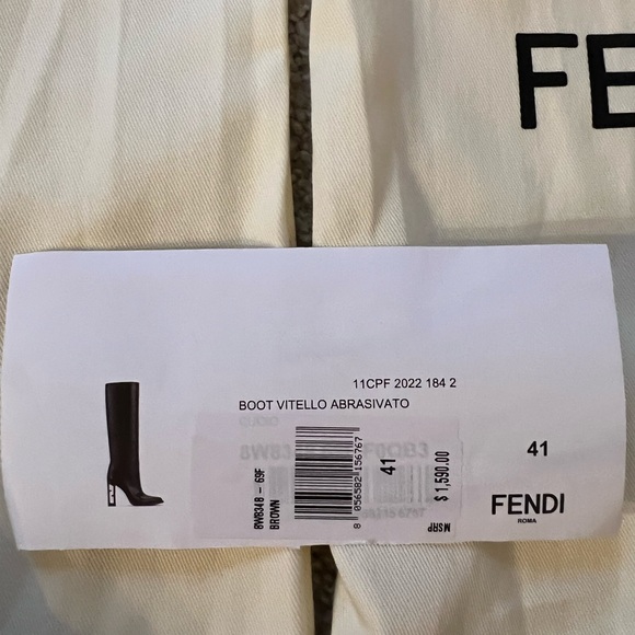 Fendi knee high leather boots size 41 (10 women’s US) - Picture 5 of 9